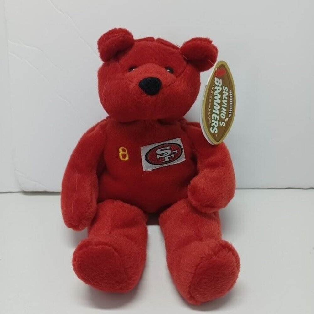 Salvinos Bammers STEVE YOUNG San Francisco 49ers NFL #8‎ Beanie Plush Bear NWT